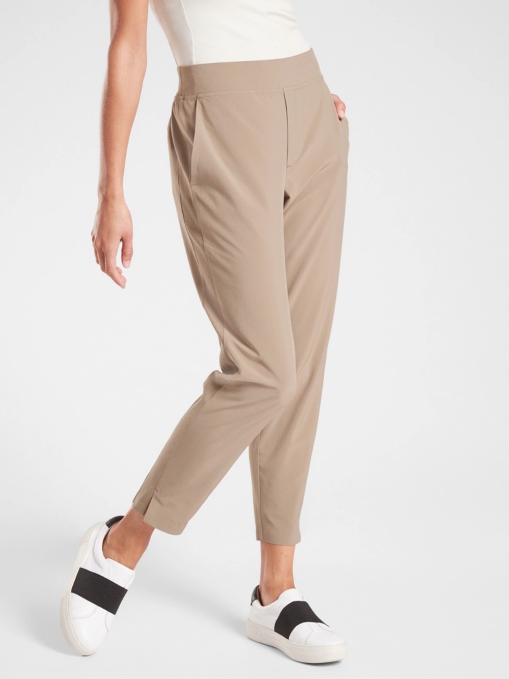 Athleta Classic Khaki Brooklyn Ankle Pant Sz 16